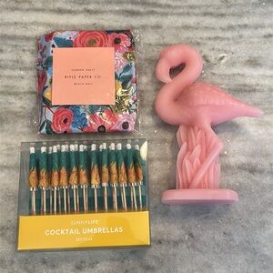 NEW Pool Party Decor - Rifle Paper Beach Ball, Sunnylife Flamingo Candle, etc.